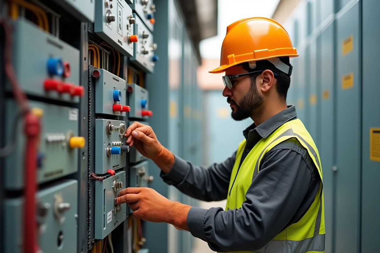 Panel eléctrico con circuitos identificados